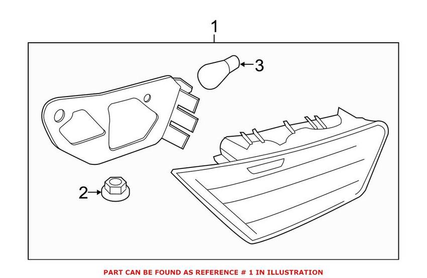 BMW Tail Light Assembly - Driver Side Inner 63217210579